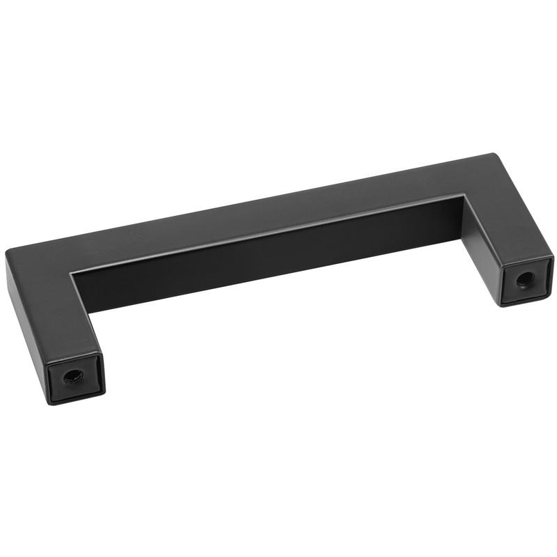 Furniture And Kitchen Hardware Fitting - スリムスクエア引き出し金具 3.86インチ/96mm センター間距離 キッチン、バスルーム、バー用、30個入り キャビネットドアプル モダンマットブラック家具ノブハンドルセット