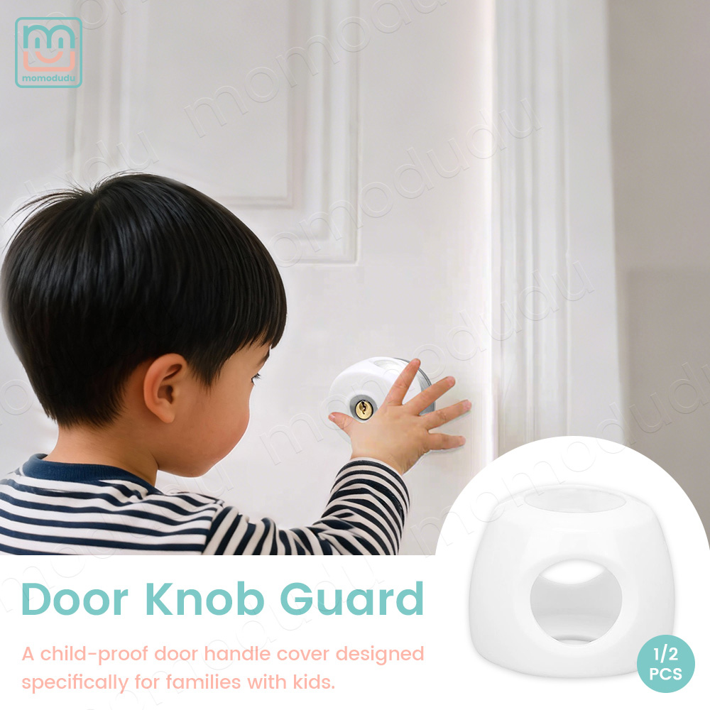 Cabinet Knob Round - ベビードアノブ安全カバー、標準的な丸いハンドル用のチャイルドプルーフ＆衝突防止プロテクター
