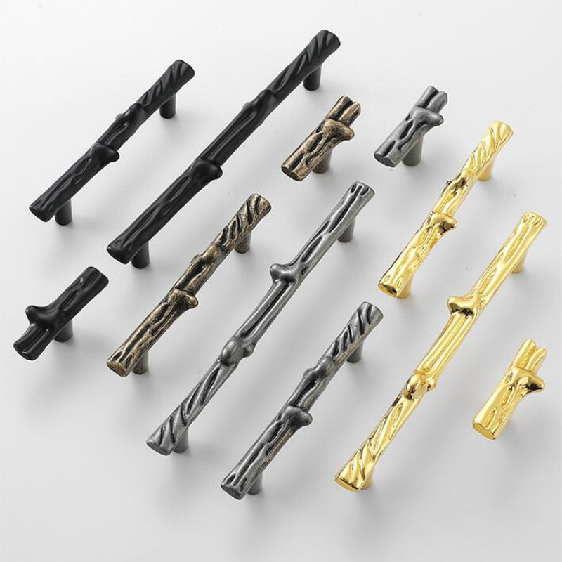 Vintage Furniture Hardware Pulls - Kk & fing-分岐亜鉛合金家具ドアハンドル,キャビネット引き出しノブ,寝室のワードローブ,創造的なレトロなハードウェア