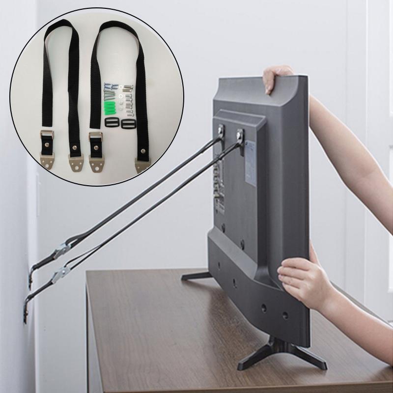 Furniture Hardware Tools - 良質のベビー安全ロック 2 ピース/ロットベビー安全転倒防止ストラップフラットテレビと家具の壁ストラップチャイルドロック保護