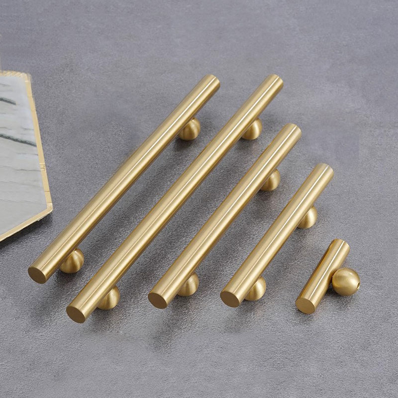Unique Furniture Hardware Pulls - ユニークなデザインの真鍮製ハンドル、キャビネットや引き出し用、Tバーキャップボードドアノブ、モダンなワードローブプル、銅製家具金具
