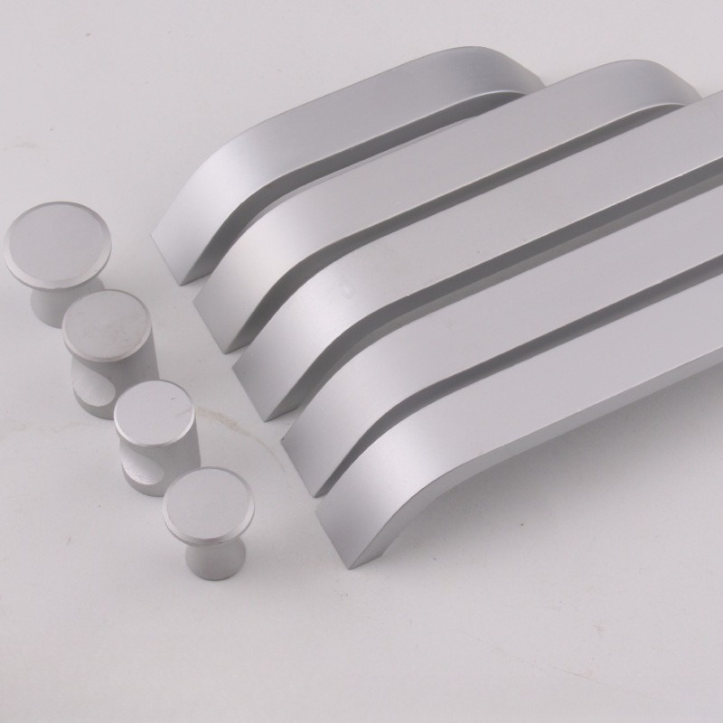 Furniture And Kitchen Hardware Fitting - アルミ合金製家具ハンドル シルバーハンドル ワードローブ、引き出し、ドレッサー用金具 キッチンキャビネット引き出しハンドル