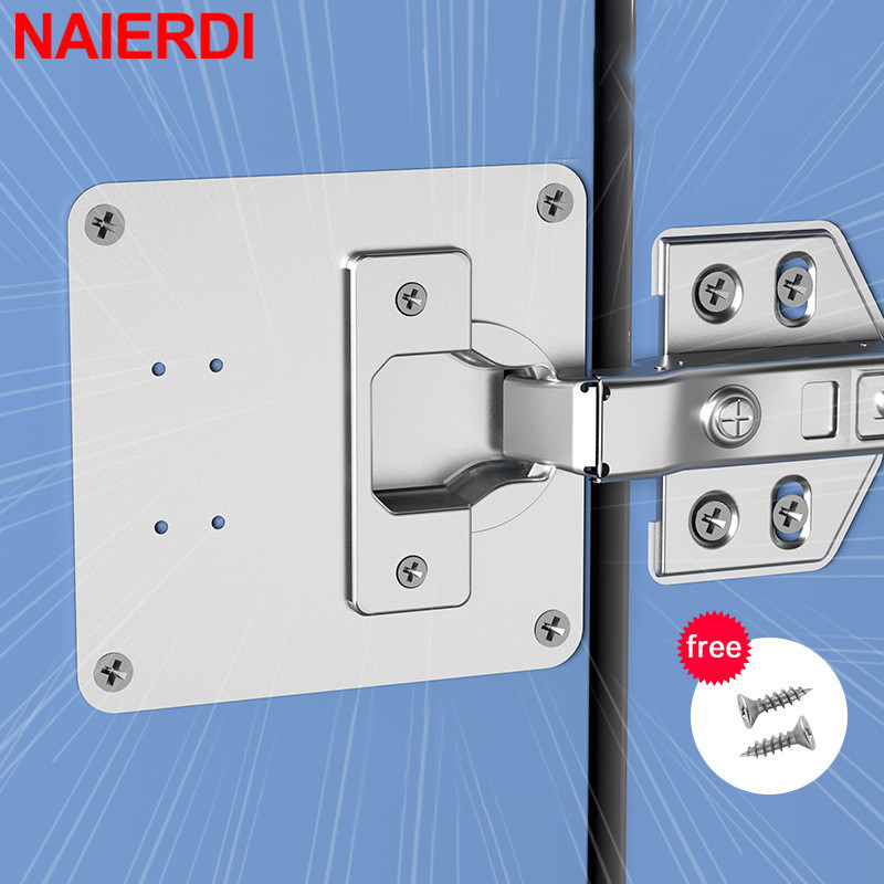 Furniture Hardware Repair - NAIERDI ステンレス鋼ヒンジ修理プレート家具キャビネットドアパネル接続プラスチック修理プレートハードウェアアクセサリー