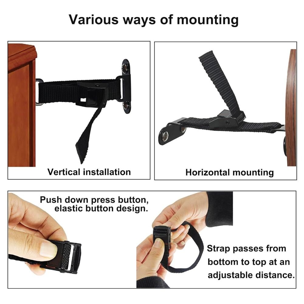 Furniture Hardware Tools - 簡単設置耐震家具アンカー調整可能なユニバーサル壁アンカーユニセックス耐震家具安全キット安全
