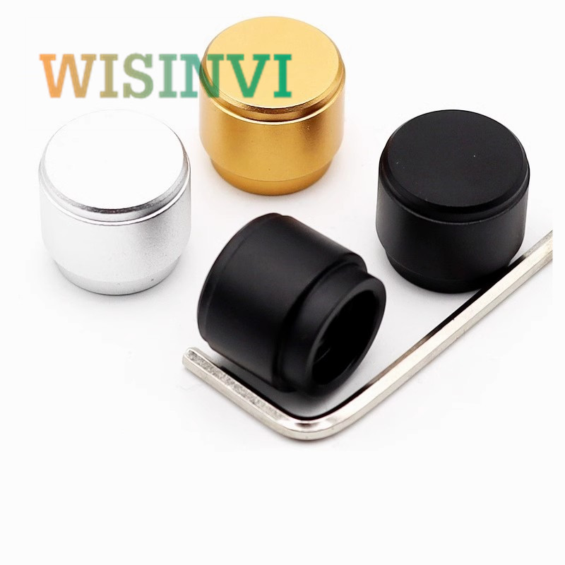 Cabinet Knob Round - サンドブラストメタルノブ、ソリッドコアノブ、直径15mm、高さ13mm、ポテンショメータ、ラウンドホール6mm、1個