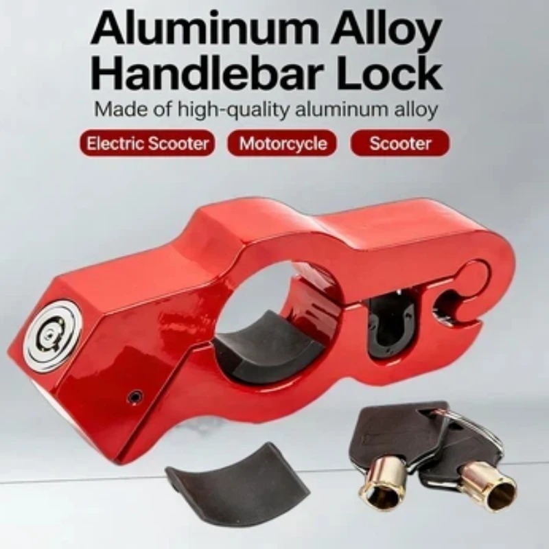 Universal Furniture Hardware - ヘビーデューティースチール製オートバイハンドルバーロック、ATV、ダートバイク、ストリートバイク、通勤用自転車、ユニバーサル自転車用盗難防止ロック