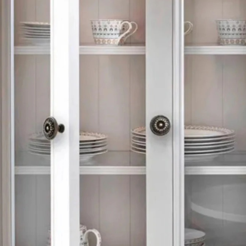 Furniture And Kitchen Hardware Fitting - 2 個ブロンズトーンレトロ合金キッチン引き出しキャビネットドアノブアンティークスタイルプルハンドル家具ハードウェア継手