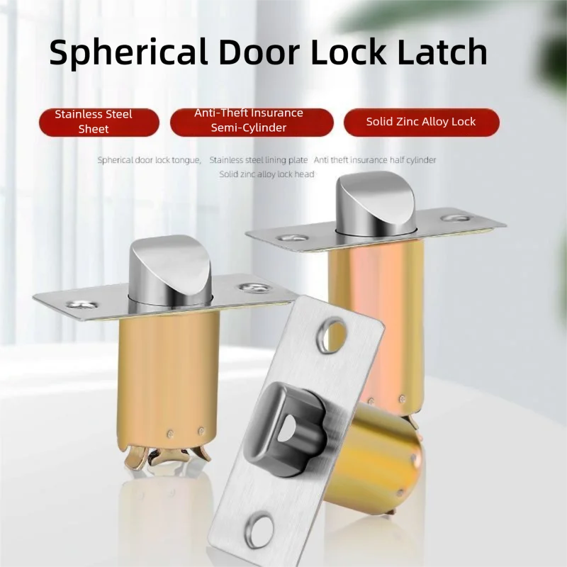 Universal Furniture Hardware - ユニバーサルボールロックラッチ - 屋内旧式寝室ドアロックコア用交換用ロックボルト部品