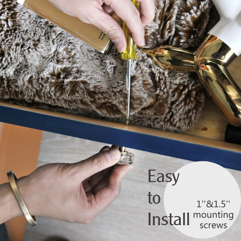 LLCS-ガラス真鍮ノブヴィンテージクリスタルハンドルキャビ - Furniture Hardware Paint のレビューと価格