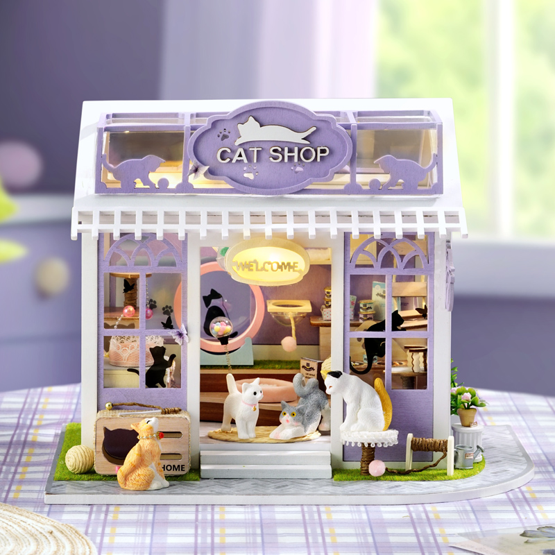 DIY 木製子猫パラダイスコテージ置物ミニチュアキット組み立 - Furniture Paradise & Hardware Ghaziabad By Owner のレビューと価格