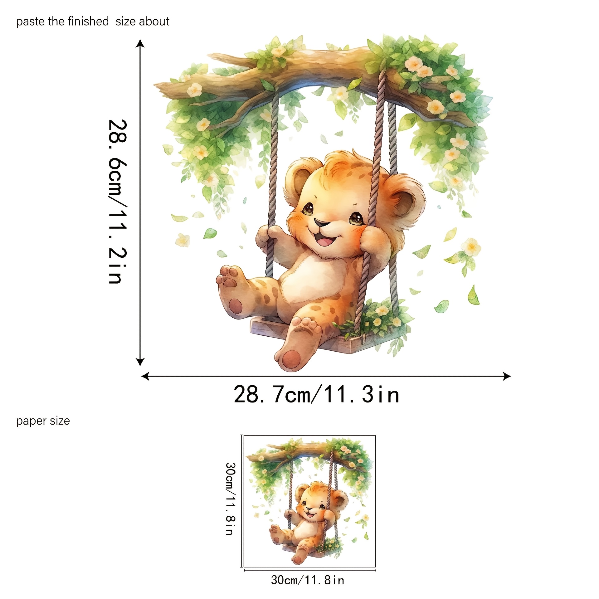 1 漫画動物パラダイスかわいい小さなヒョウスイングウォールス - Furniture Paradise & Hardware Ghaziabad By Owner のレビューと価格