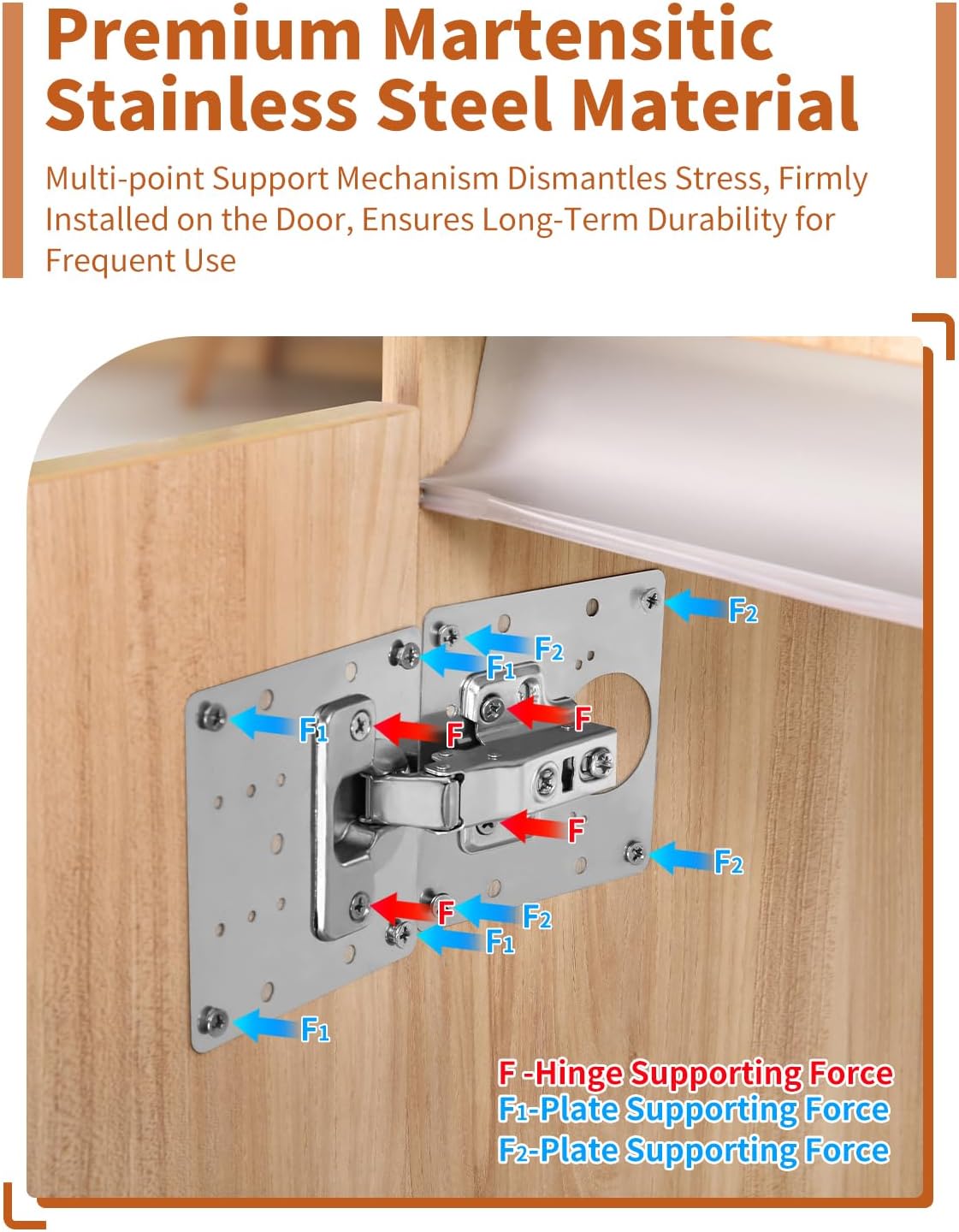 キャビネットドアヒンジ修理プレートキットステンレス鋼ヘビーデ - Furniture Hardware Repair のレビューと価格