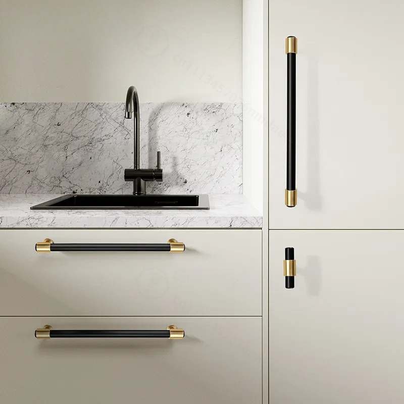 モダンなシンプル北欧風ブラックゴールドハンドルキャビネットド - Furniture Hardware Wholesale のレビューと価格