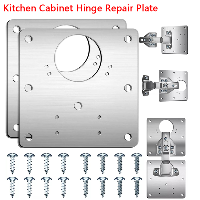 2/10 個セットヒンジ修理プレートキッチンキャビネットドア - Furniture Hardware Repair のレビューと価格