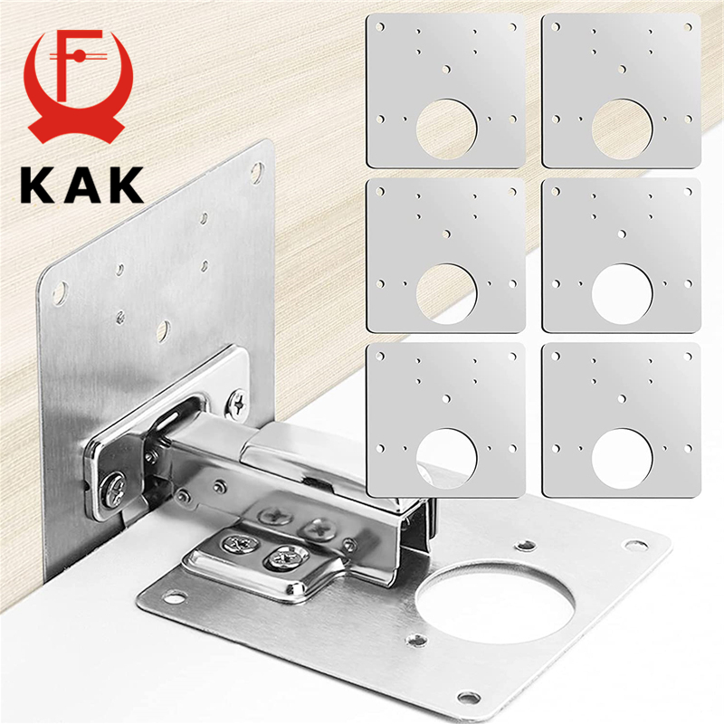 KAK 8 個ヒンジ修理プレートつや消しステンレス鋼キャビネ - Furniture Hardware Repair のレビューと価格