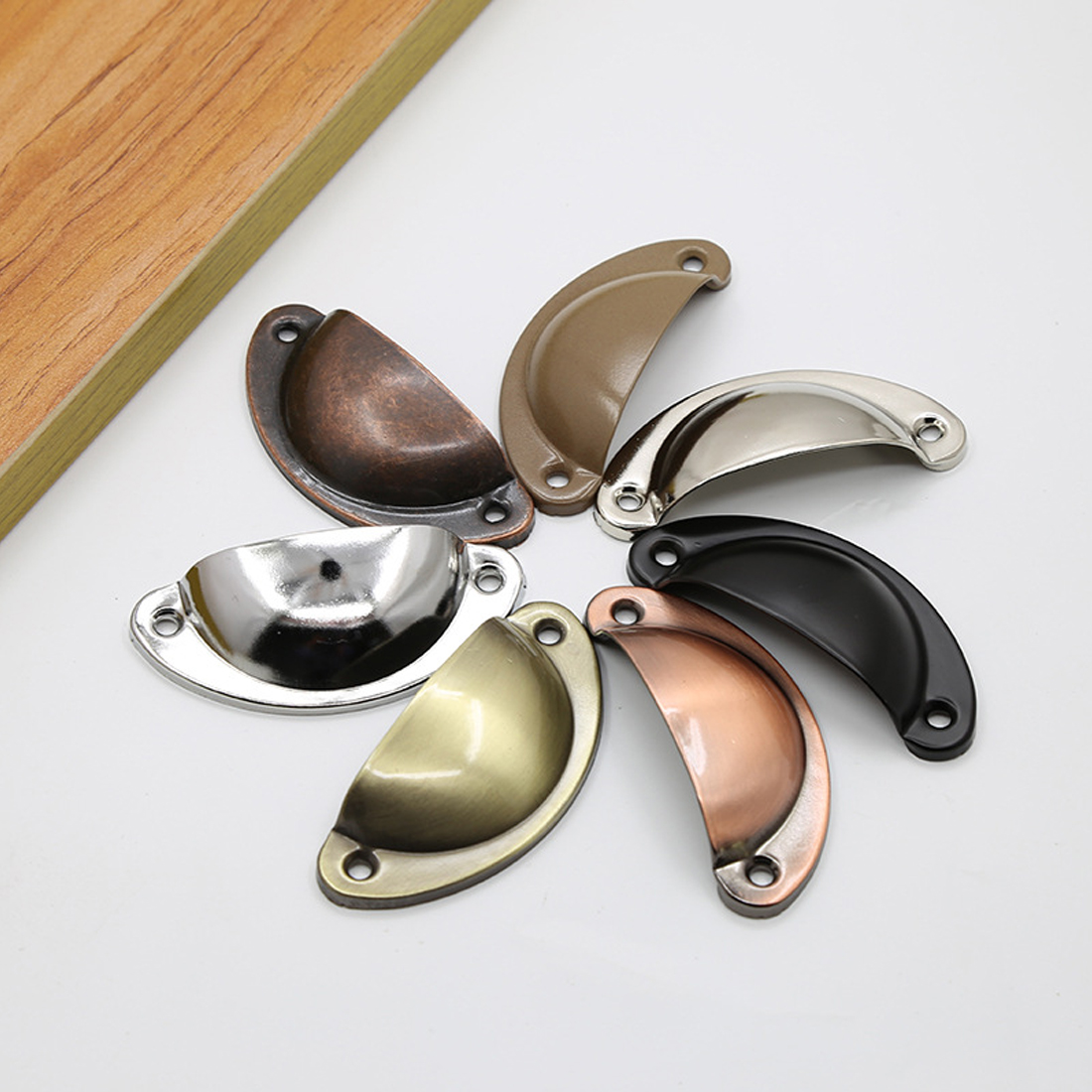 1/6/12 個引き出しキャビネットハンドルシェルプルハンド - Vintage Furniture Hardware Pulls のレビューと価格