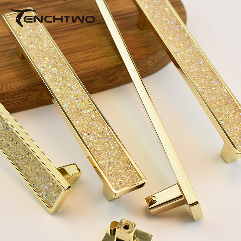 ワードローブ,キッチン収納キャビネット用の金メッキクリスタル - Furniture And Kitchen Hardware Fitting のレビューと価格