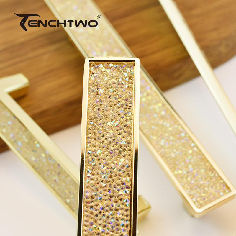 ワードローブ,キッチン収納キャビネット用の金メッキクリスタル - Furniture And Kitchen Hardware Fitting のレビューと価格