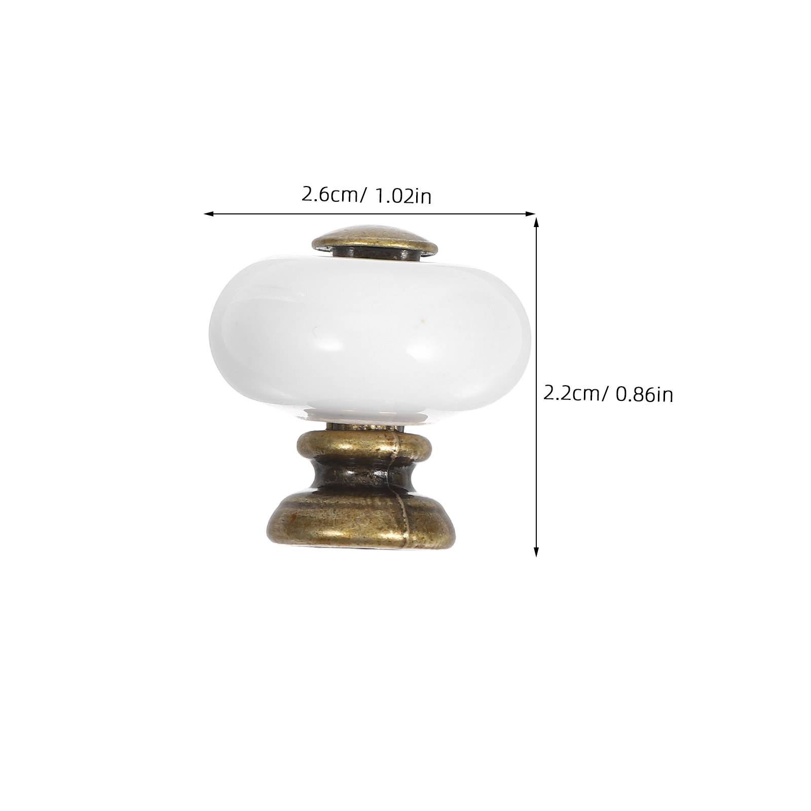 12 個のブロンズセラミックノブラウンドヴィンテージ家具ハン - Cabinet Knob Round のレビューと価格