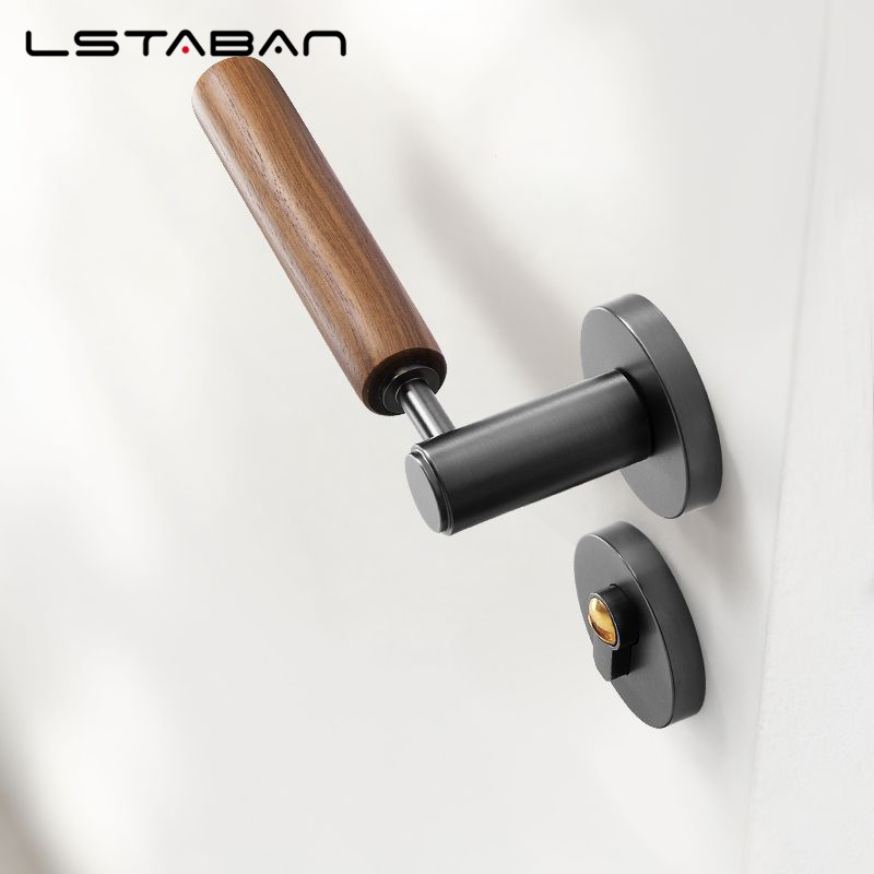 スプリットミュート盗難防止ドアロック北欧手作りクルミ材ハンド - Furniture Hardware Tools のレビューと価格