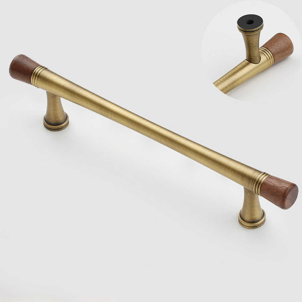 ヴィンテージクルミ真鍮ハンドルラウンドノブ食器棚ハンドルライ - Vintage Furniture Hardware Pulls のレビューと価格