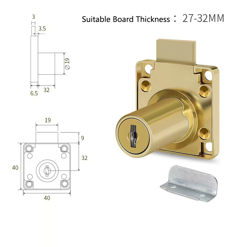 Yutoko 高級デスク引き出しロック ワードローブロック  - Furniture Hardware Tools のレビューと価格