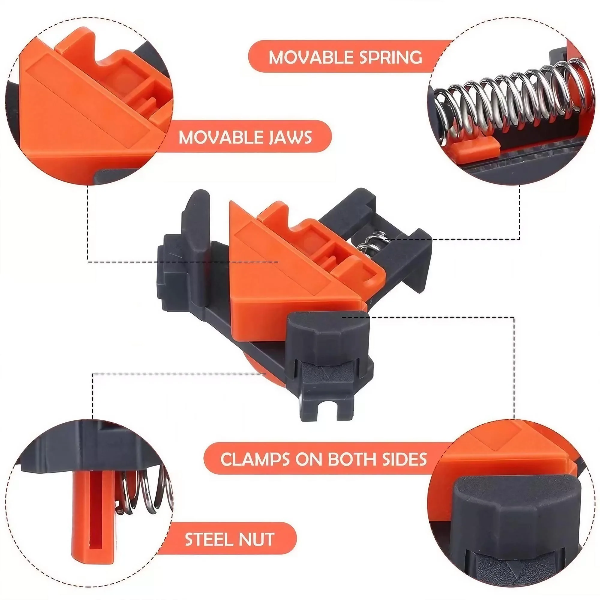 プレミアム90度直角クランプ 木工大工用 高精度コーナークラ - Furniture Hardware Tools のレビューと価格