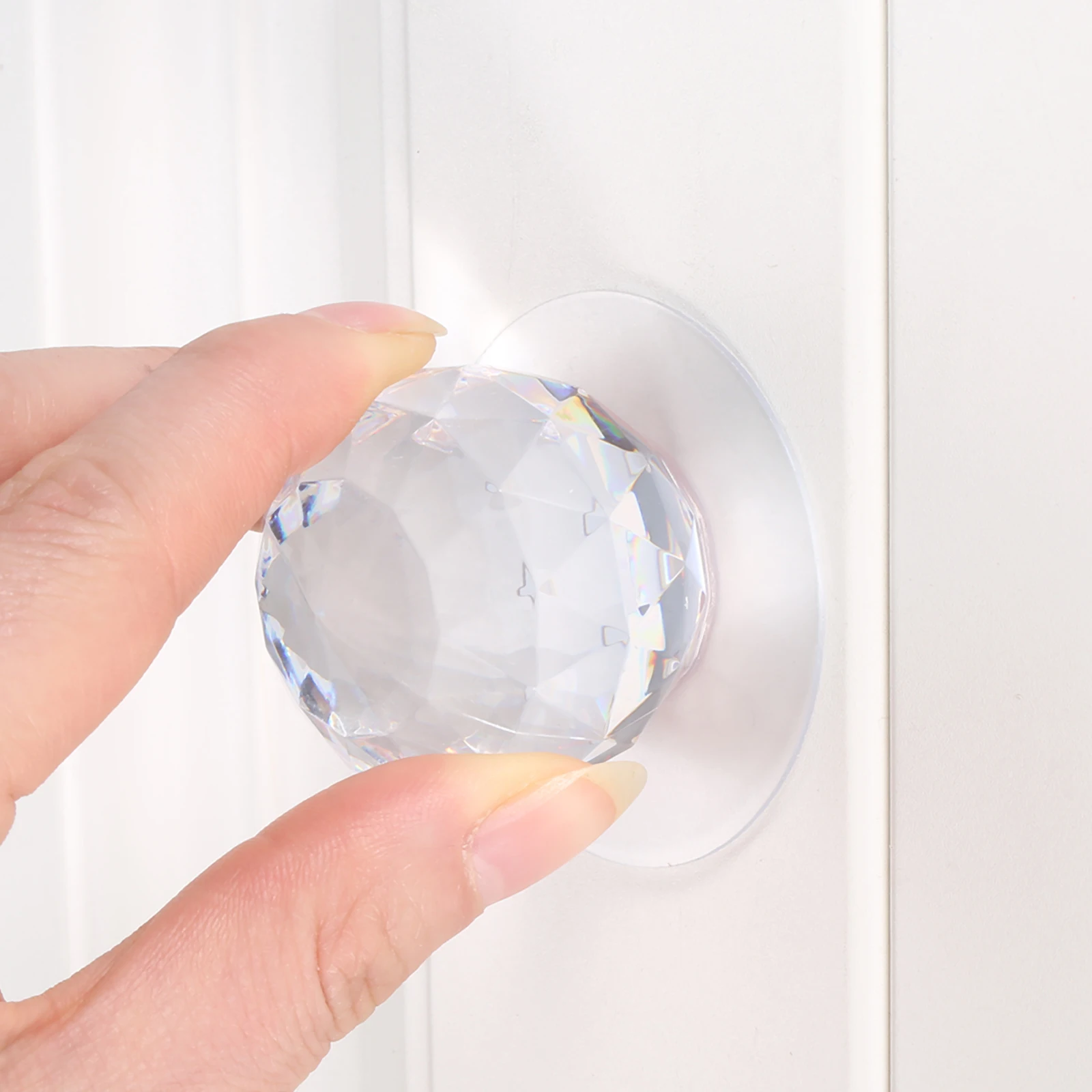 透明アクリルキャビネット2個ドリルフリー透明アクリルキャビネ - Cabinet Knob Round のレビューと価格