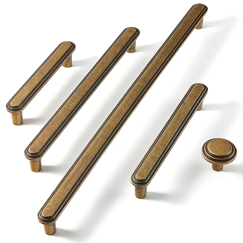 レトロハンドルアンティーク真鍮キャビネット取手キッチン家具と - Vintage Furniture Hardware Pulls のレビューと価格