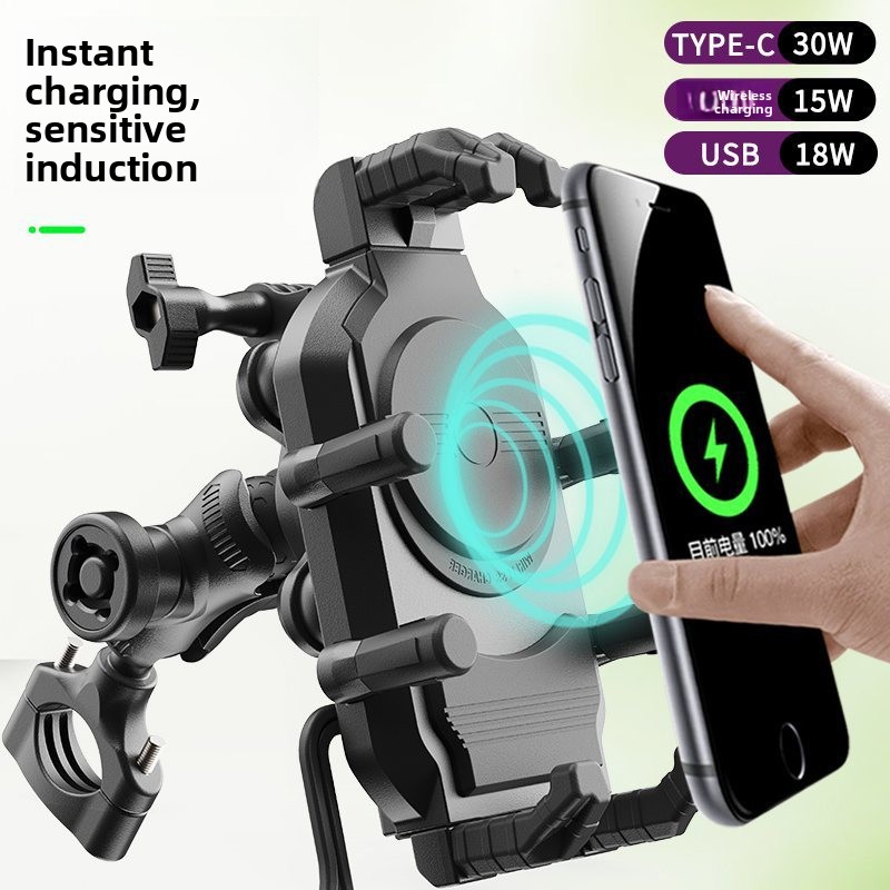 新しいオートバイ用携帯電話ホルダー、15W高速ワイヤレス充電 - Universal Furniture Hardware のレビューと価格