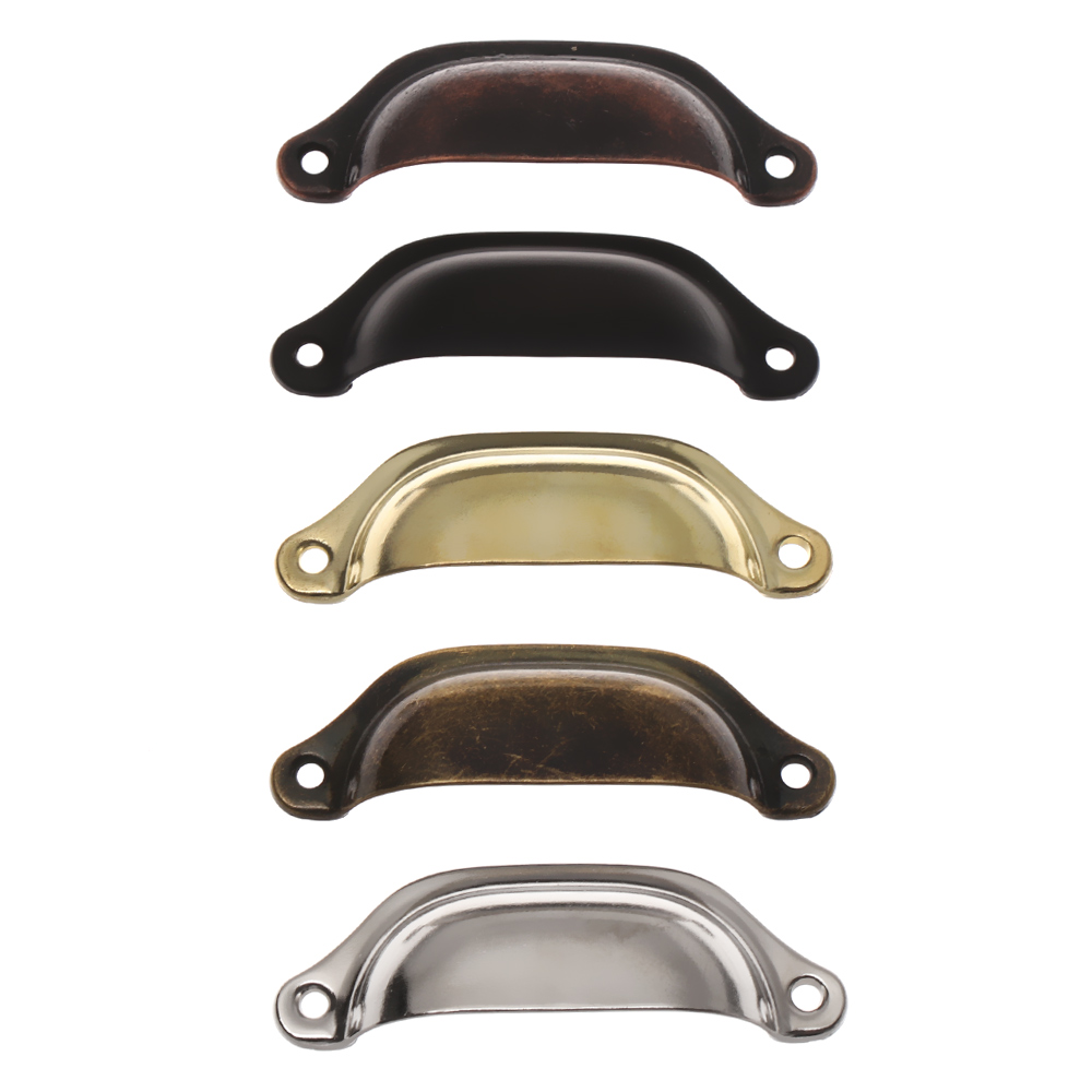 2個アンティーク真鍮シェルプルハンドルレトロ鉄ワードローブド - Vintage Furniture Hardware Pulls のレビューと価格