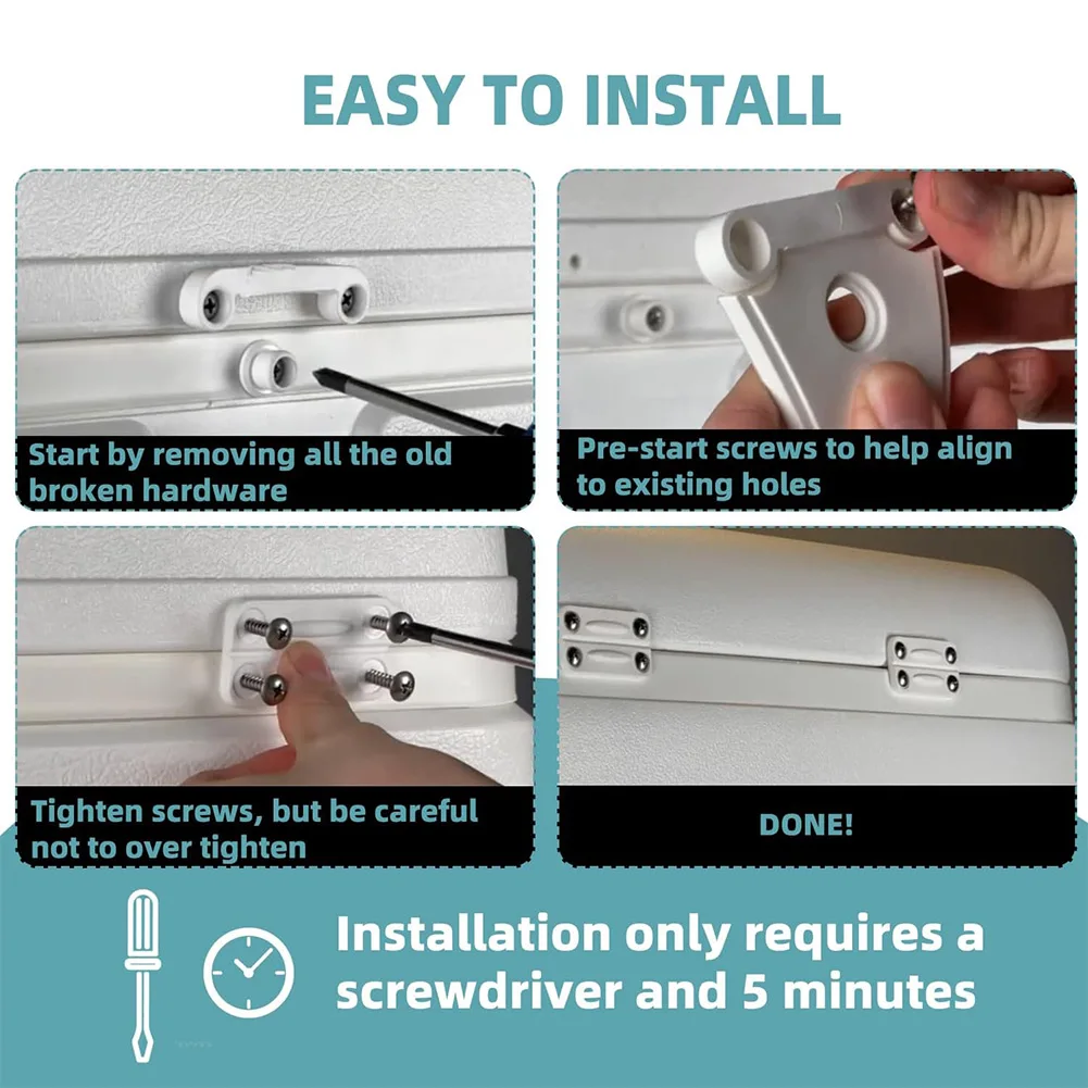 4パックヒンジと2つのラッチ交換セット、Igloo 50-1 - Furniture Hardware Repair のレビューと価格