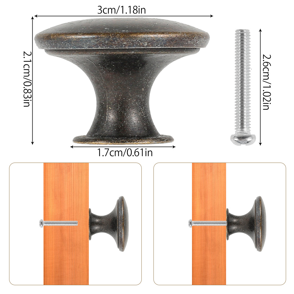 12 個レトロプルハンドルブロンズトーン合金キッチン引き出し - Furniture And Kitchen Hardware Fitting のレビューと価格