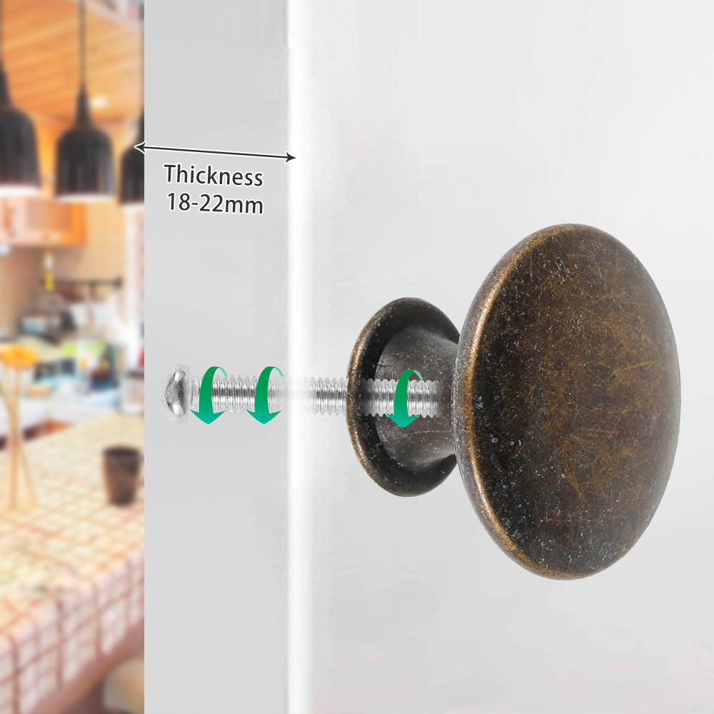 12 個レトロプルハンドルブロンズトーン合金キッチン引き出し - Furniture And Kitchen Hardware Fitting のレビューと価格