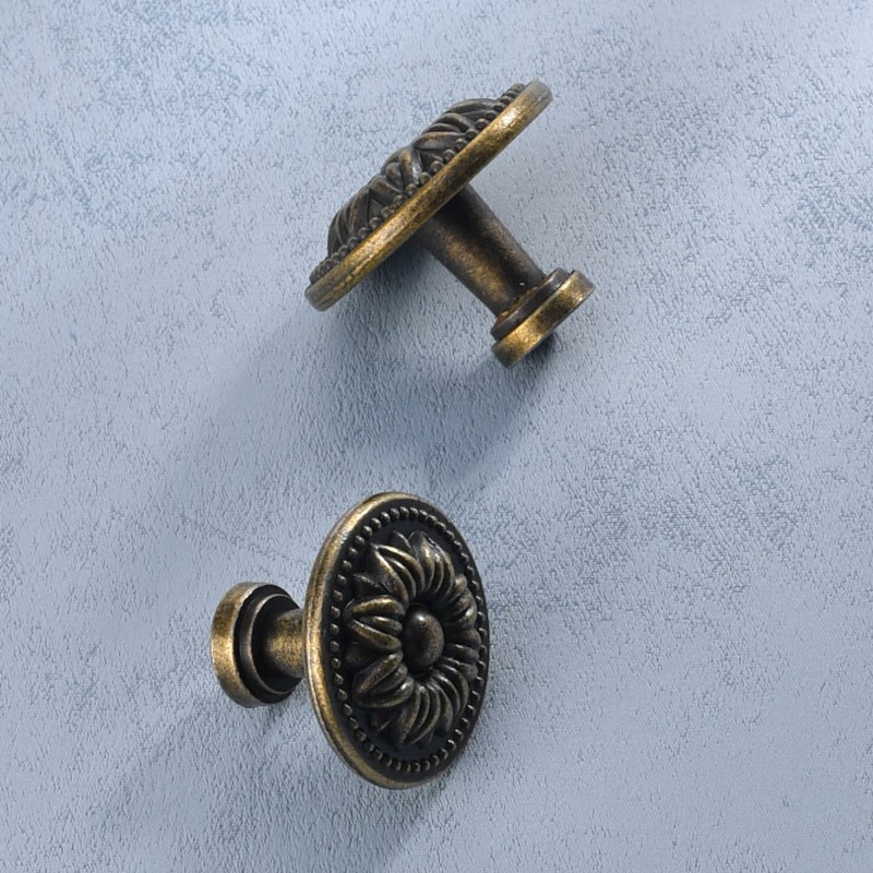 2 個ブロンズトーンレトロ合金キッチン引き出しキャビネットド - Furniture And Kitchen Hardware Fitting のレビューと価格