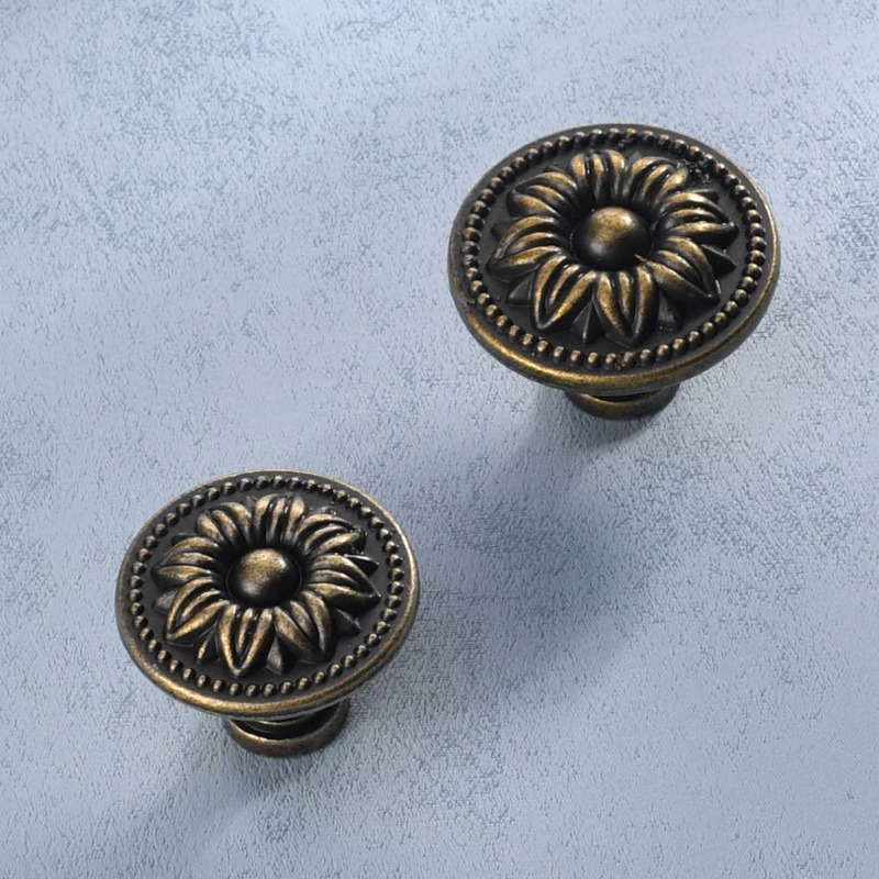 2 個ブロンズトーンレトロ合金キッチン引き出しキャビネットド - Furniture And Kitchen Hardware Fitting のレビューと価格